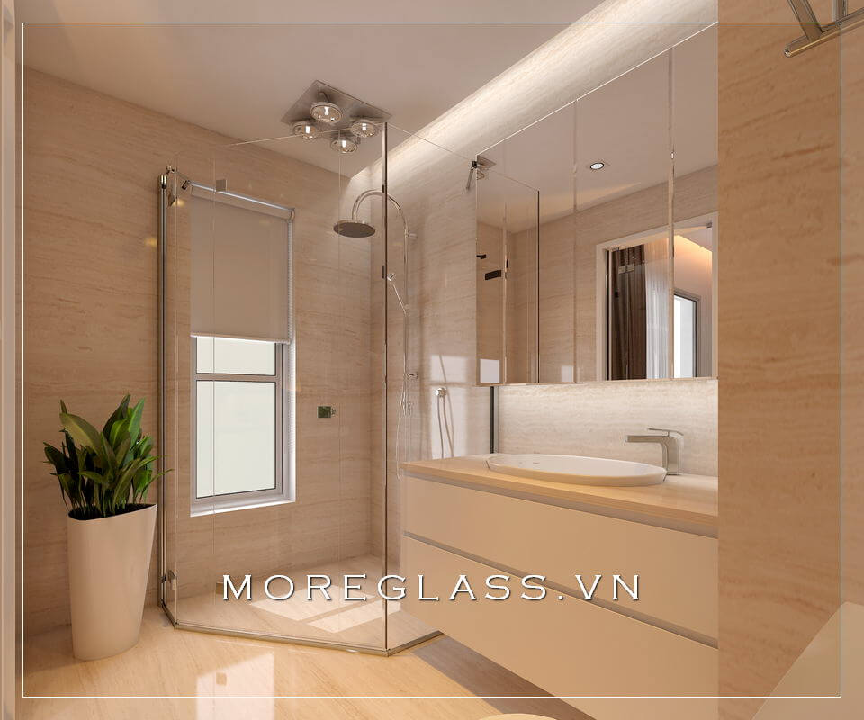 thiết kế phòng tắm kính đẹp